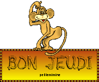 Gif animé Bon jeudi singe